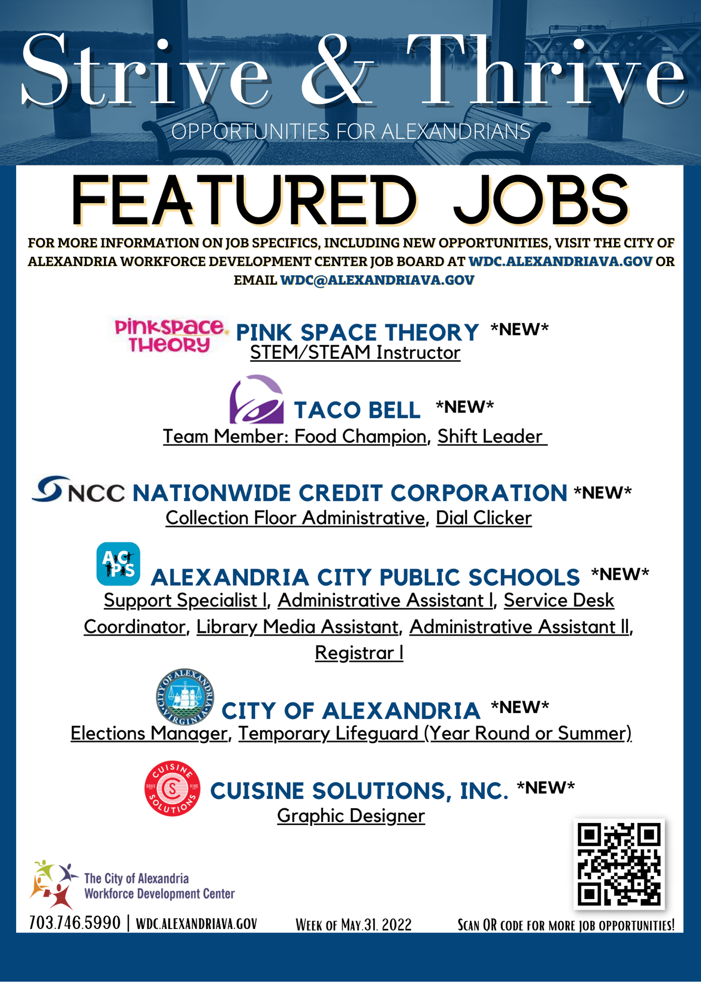 [Archived] Featured Events and Jobs! City of Alexandria, VA